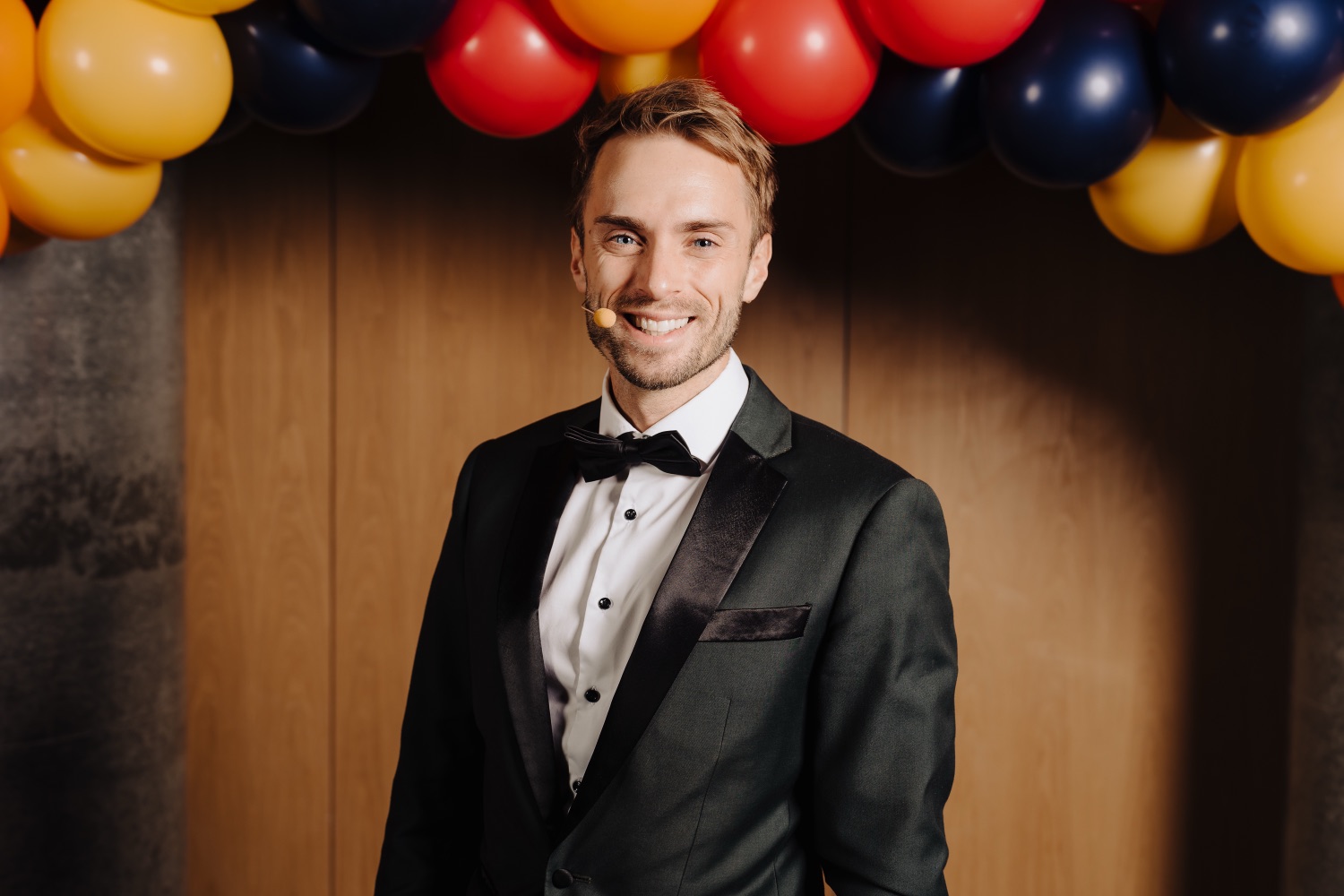 Portrait of Hans Grane, comedy magician and MC