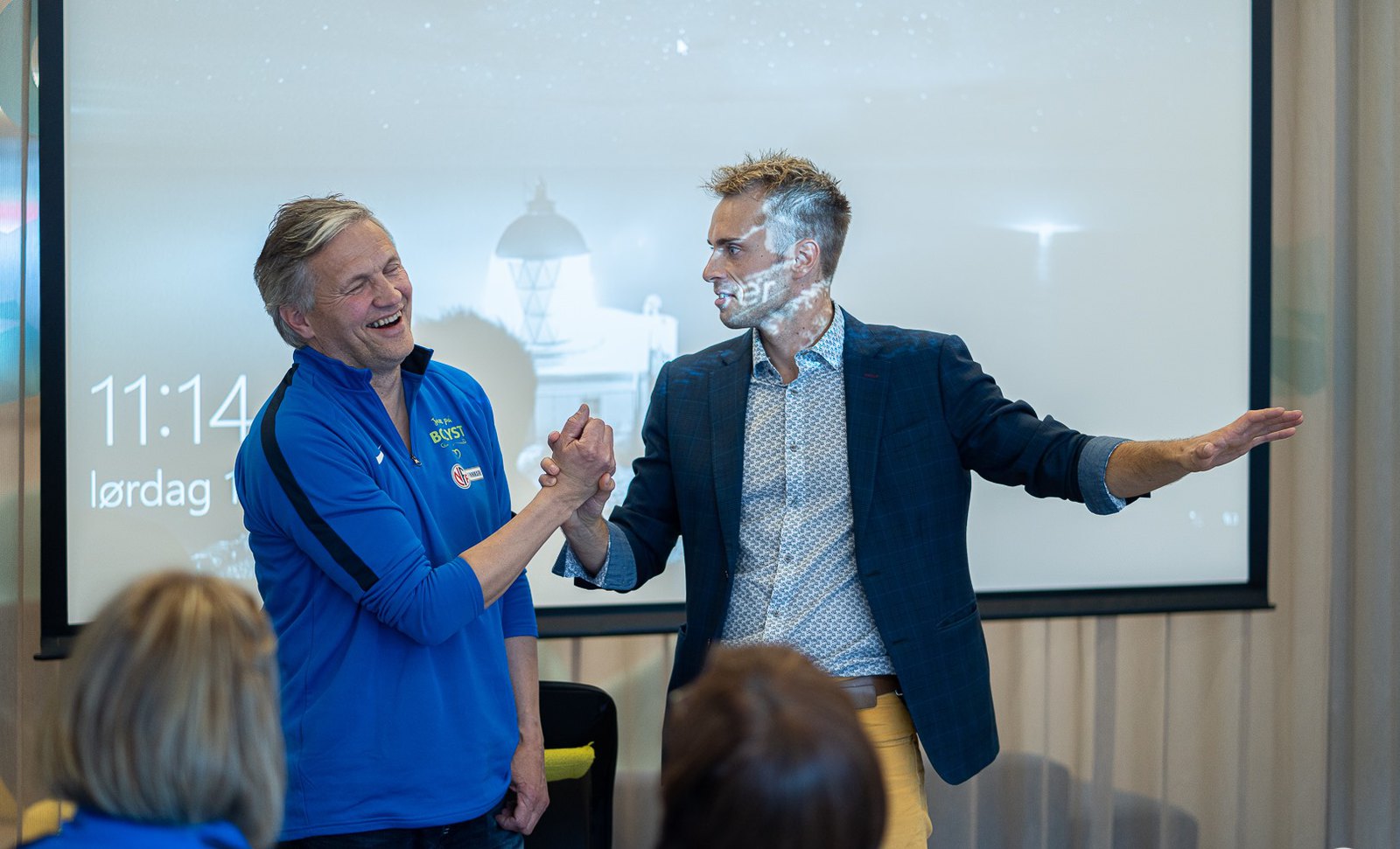 Hans Grane leading a corporate team-building session